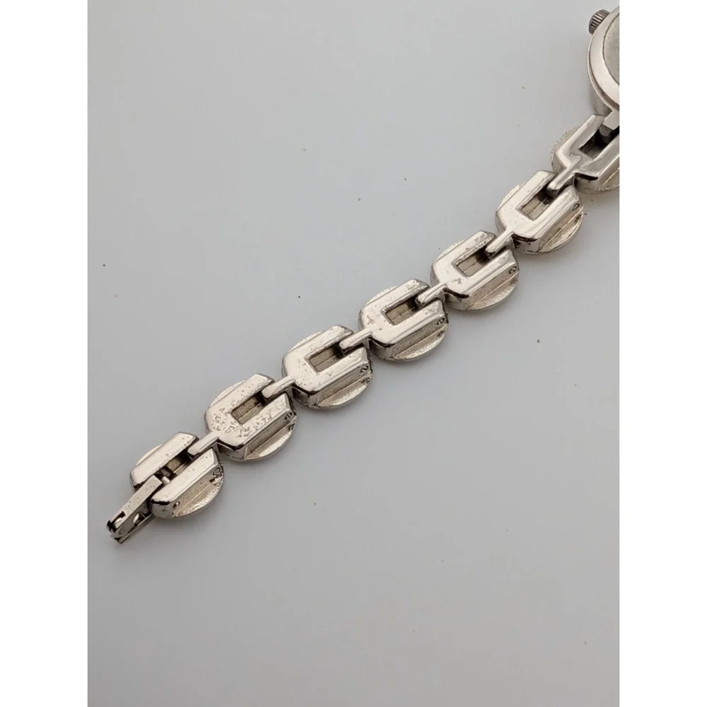 Women's Quartz Watch 22mm Case White Enamel‎ Band 6.5